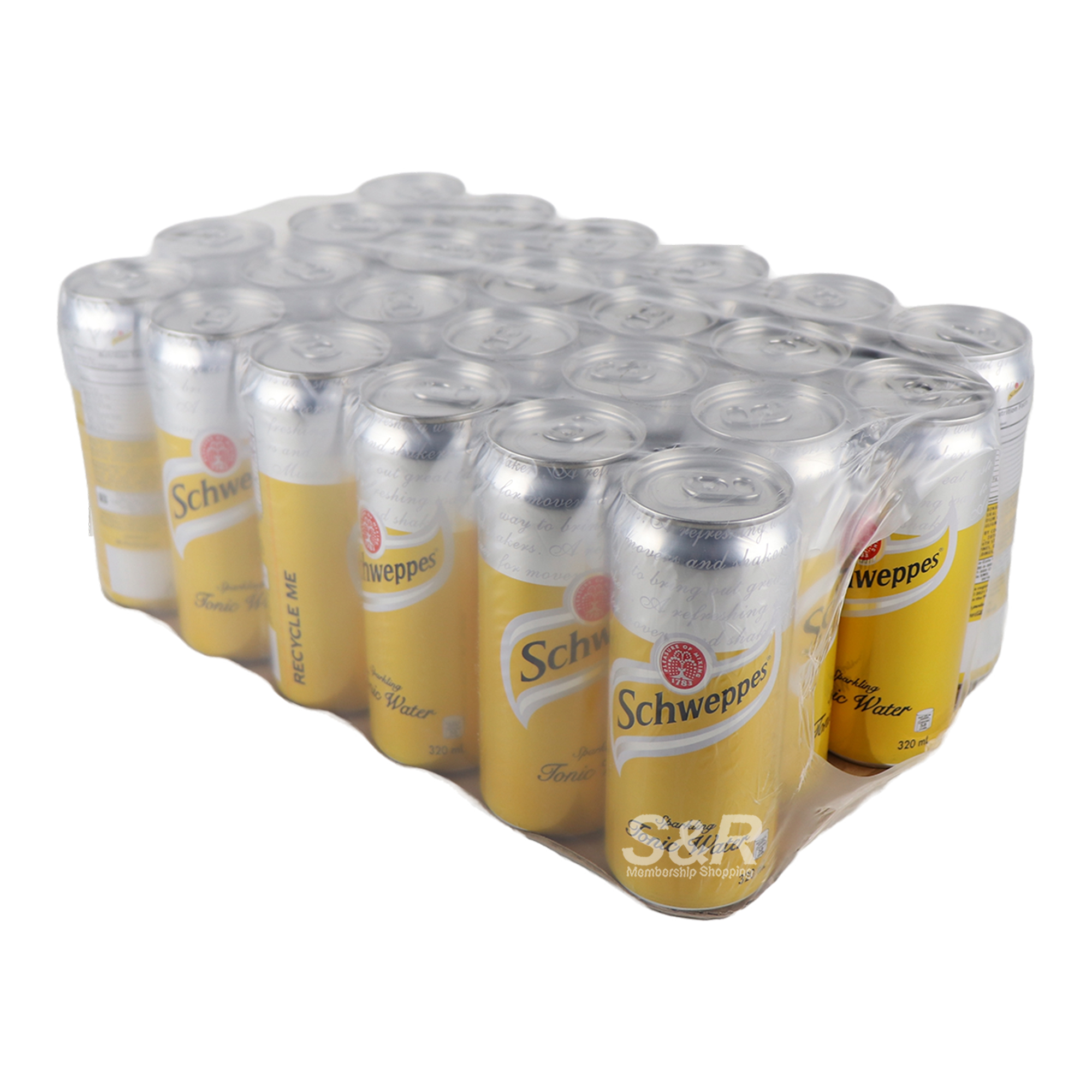 Schweppes Sparkling Tonic Water 24 cans